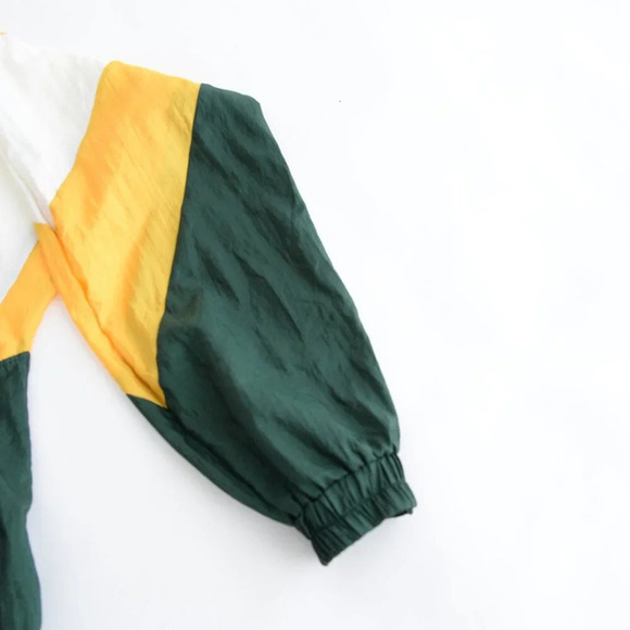 VTG Zacc Sportswear Green And Yellow Half Zip 96' World Championship Windbreaker - Picture 8 of 12